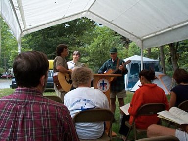 Camp Inn facilities for Christian Group worship services on the Nantahala River