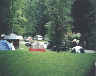 Tent Camping on the Nantahala River North Carolina.