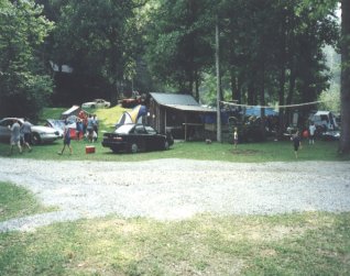 Tent on the Nantahala River North Carolina
