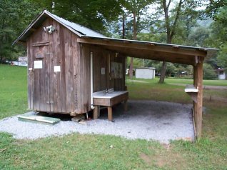 Camping on the Nantahala River with hot showers